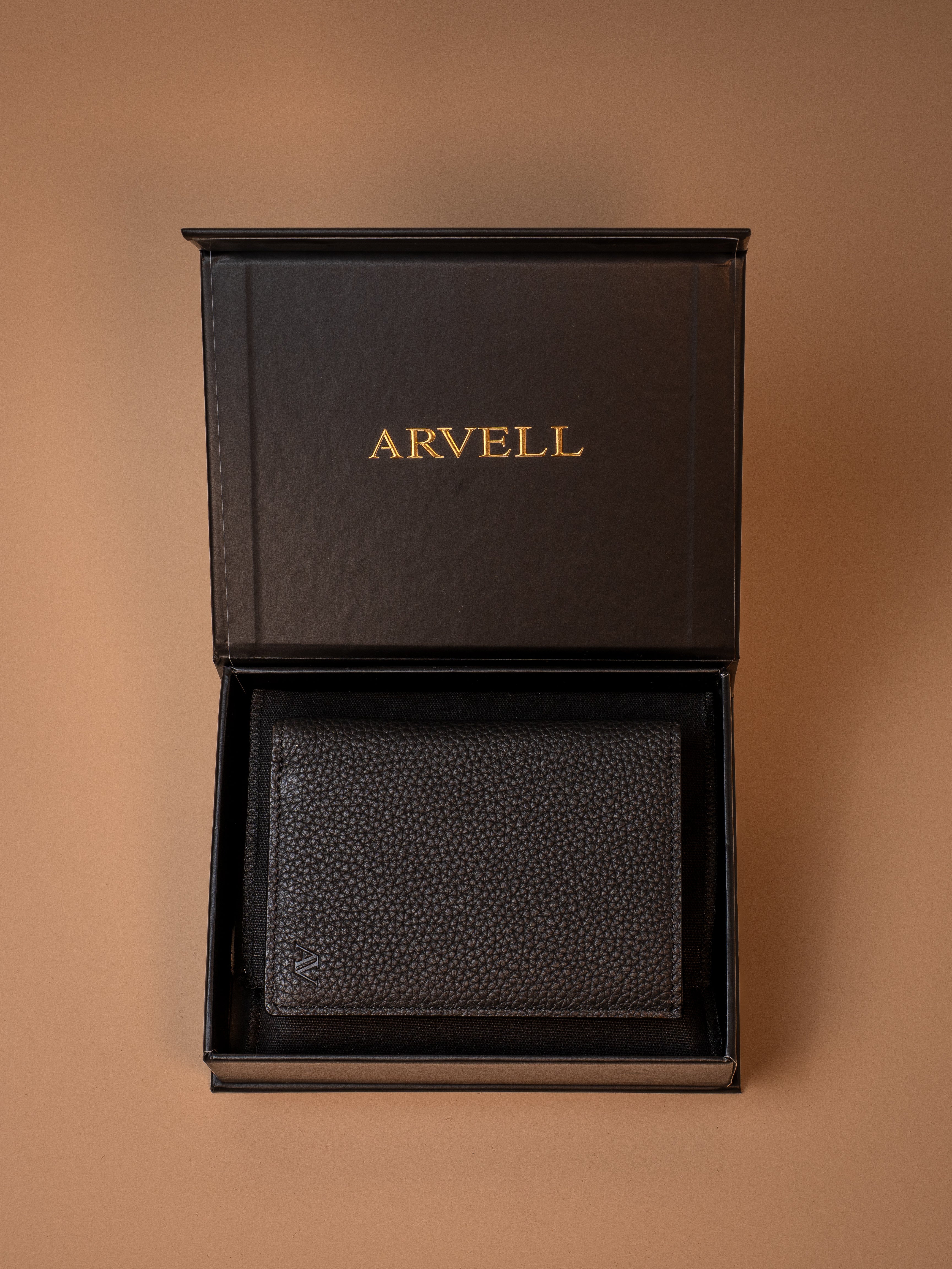 Arvell Archive — Pocket Organizer aus schwarzem Full-Grain-Kalbsleder, Ansicht 5