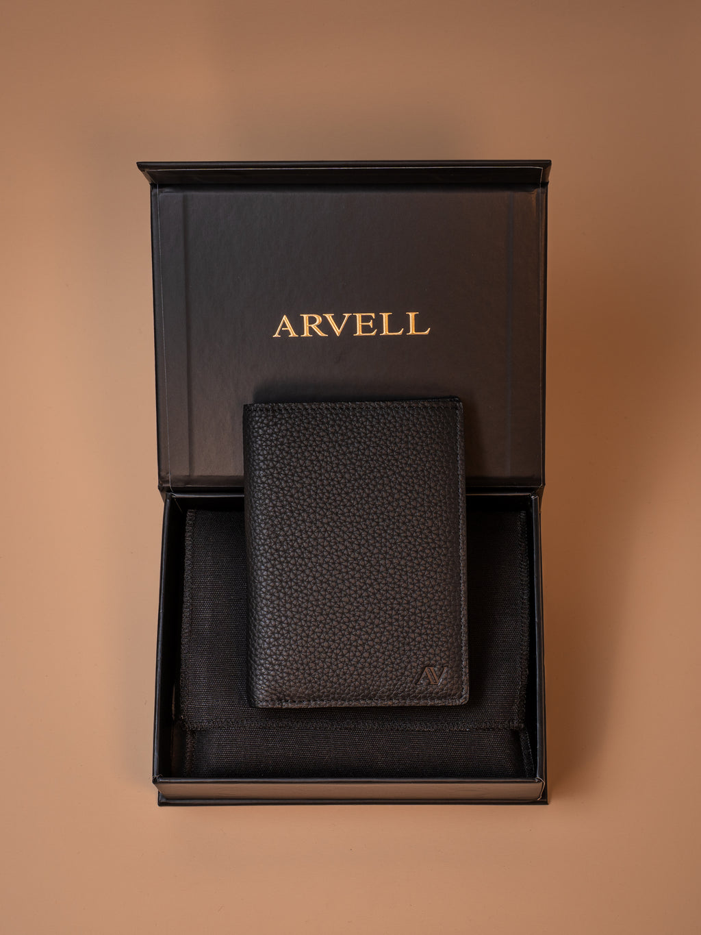 Arvell Archive — Pocket Organizer aus schwarzem Full-Grain-Kalbsleder, Ansicht 6